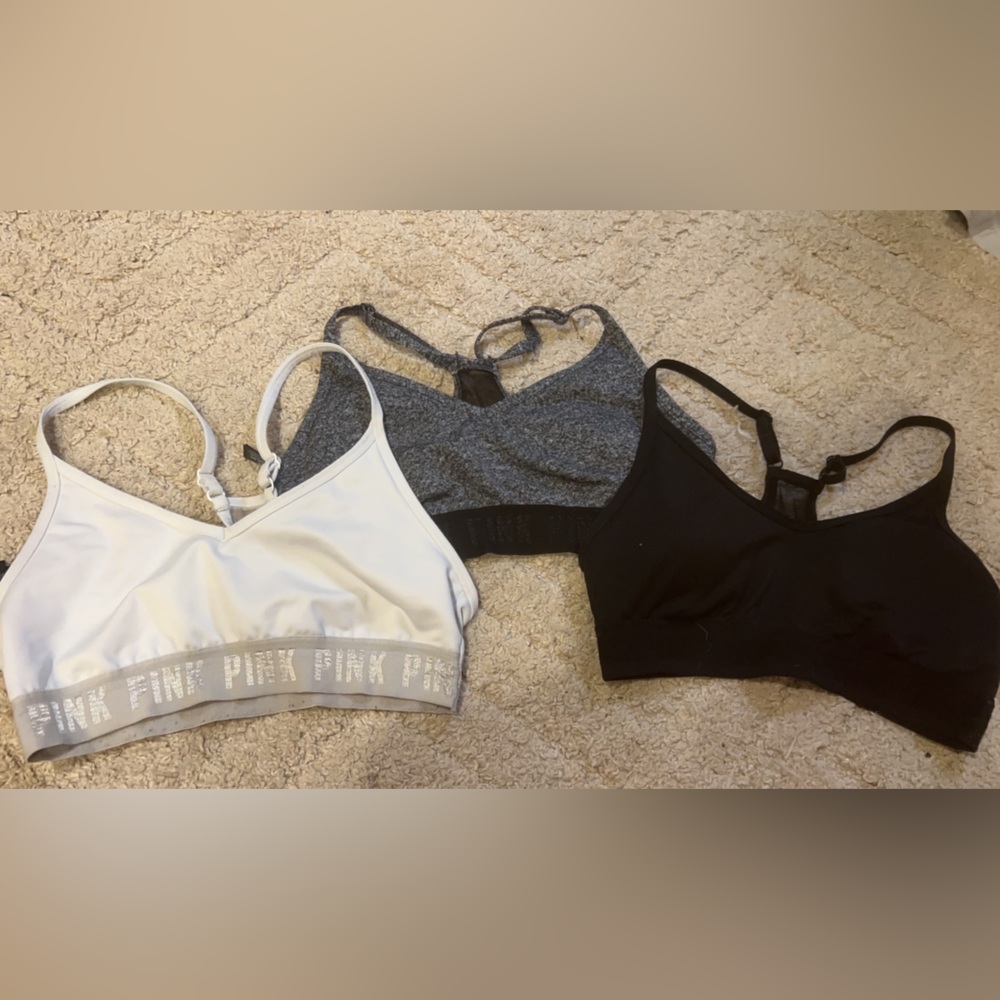 3 PINK sports bras AS